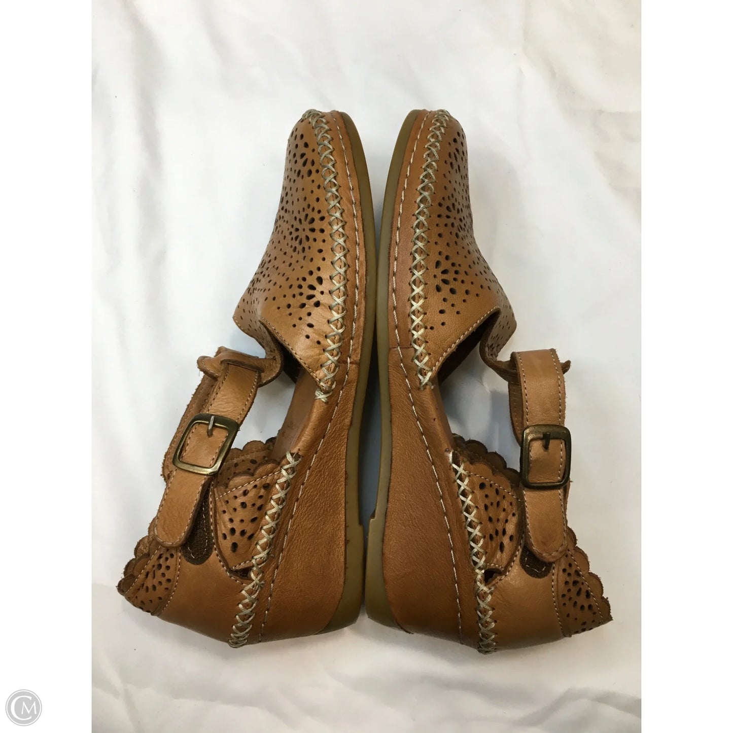 Shoes Heels Wedge By Spring Step In Brown, Size: 6