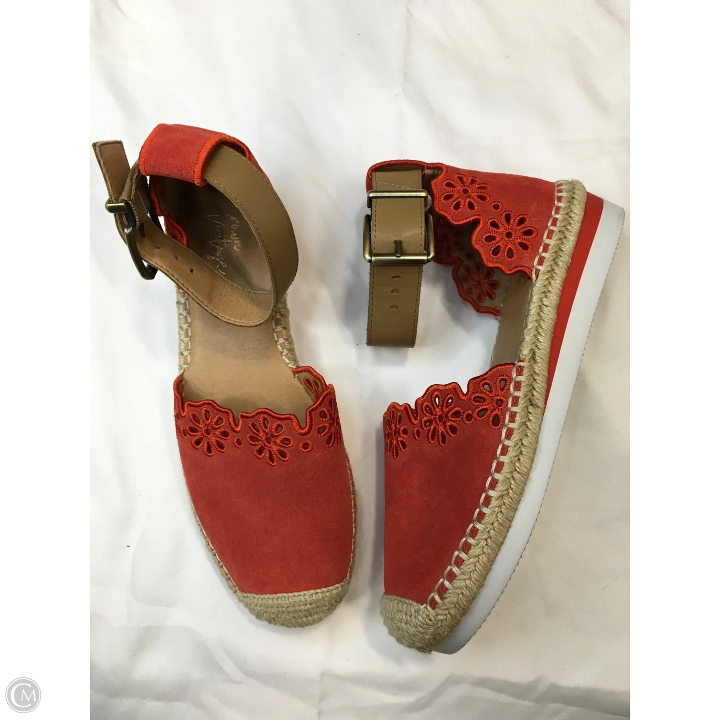 Sandals Flats By Crown Vintage In Brown & Red, Size: 6