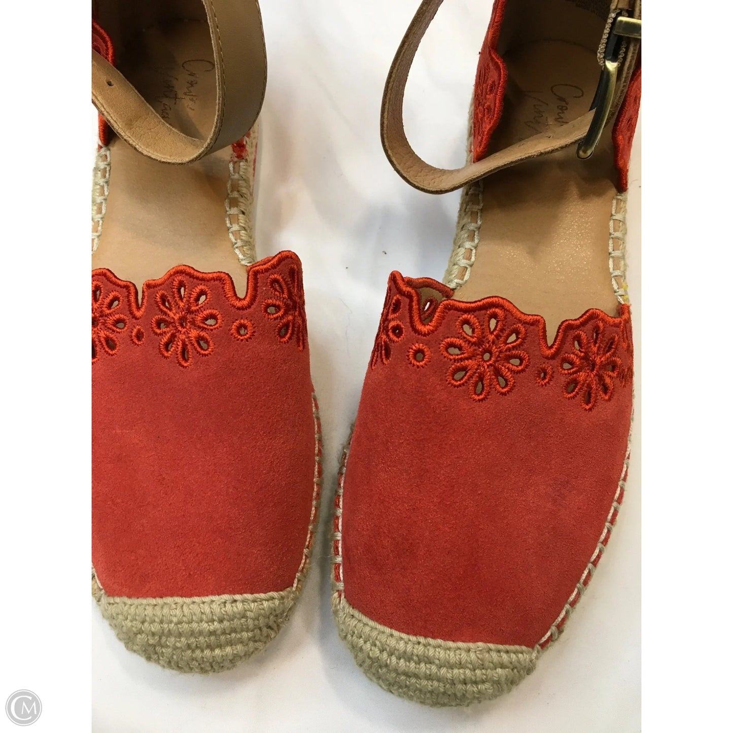 Sandals Flats By Crown Vintage In Brown & Red, Size: 6