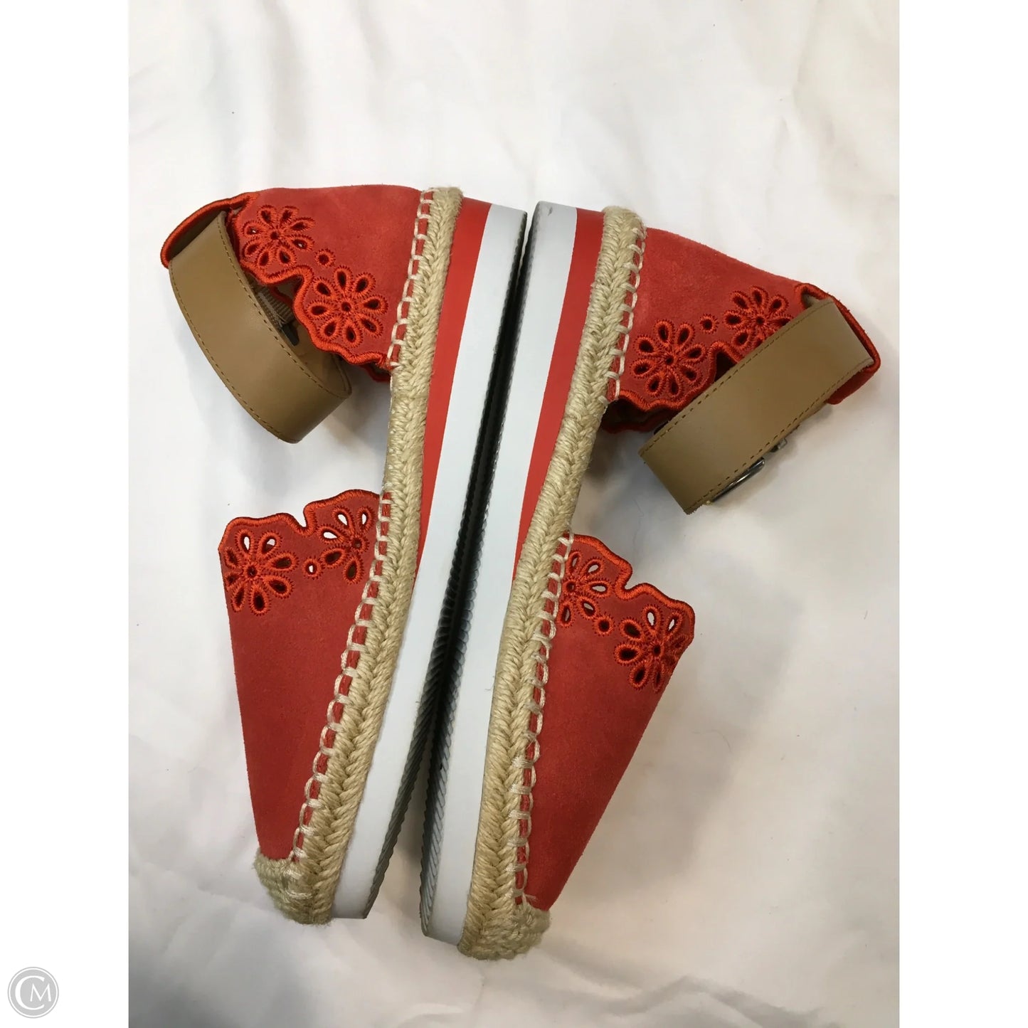 Sandals Flats By Crown Vintage In Brown & Red, Size: 6