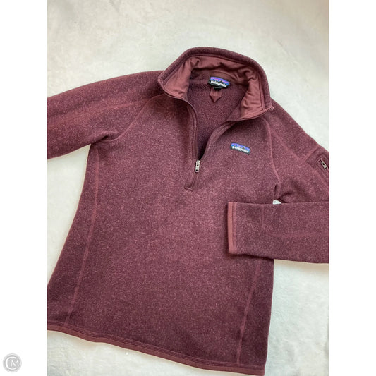 Athletic Sweatshirt Collar By Patagonia In Maroon, Size: M