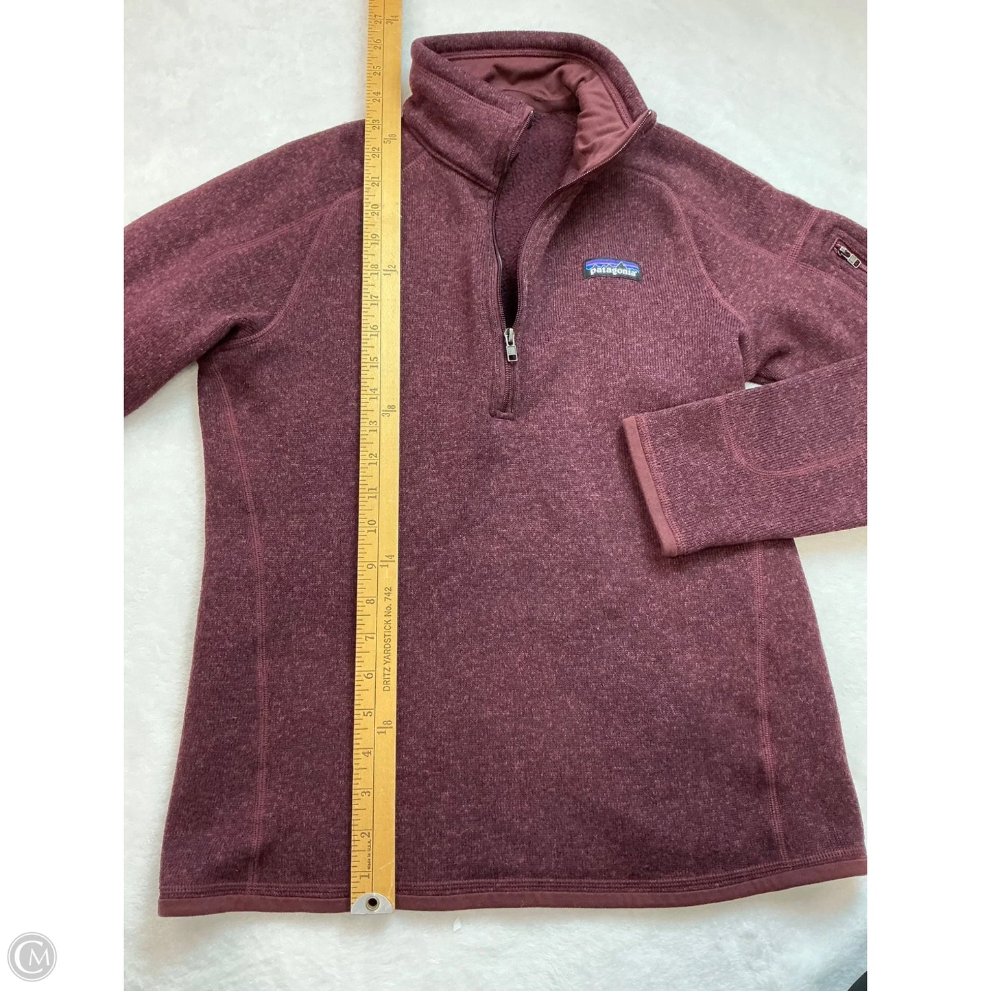 Athletic Sweatshirt Collar By Patagonia In Maroon, Size: M