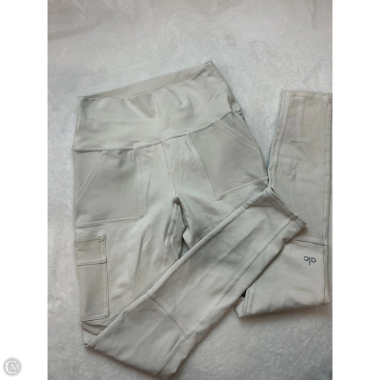 Athletic Leggings By Alo In Cream, Size: S