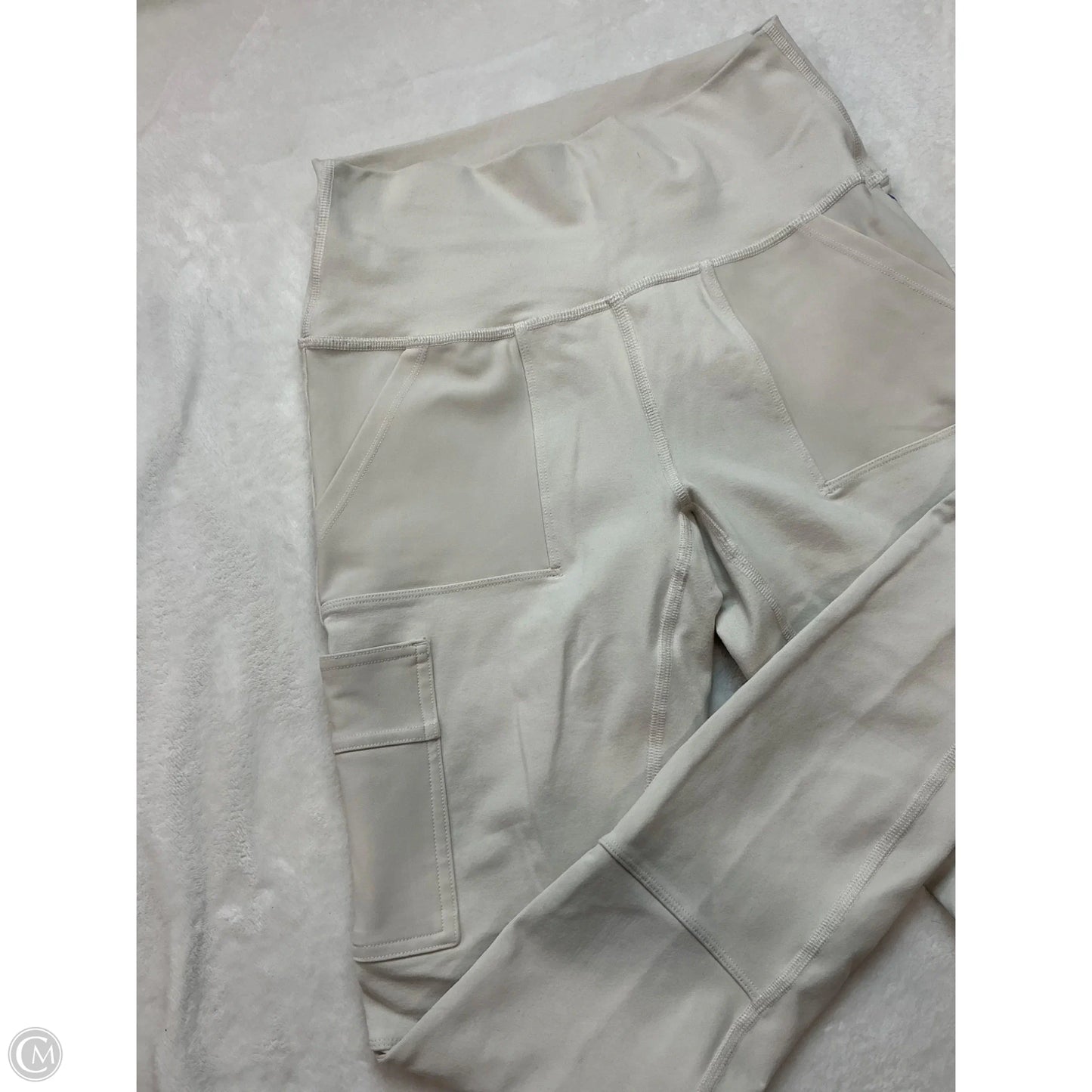 Athletic Leggings By Alo In Cream, Size: S