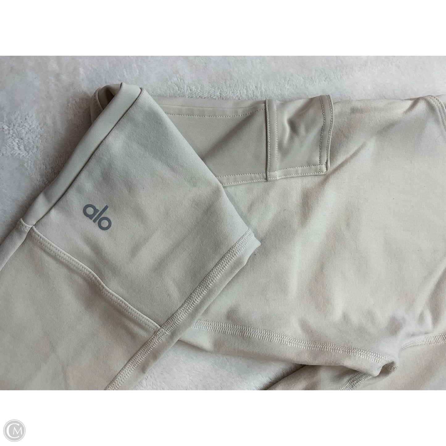 Athletic Leggings By Alo In Cream, Size: S