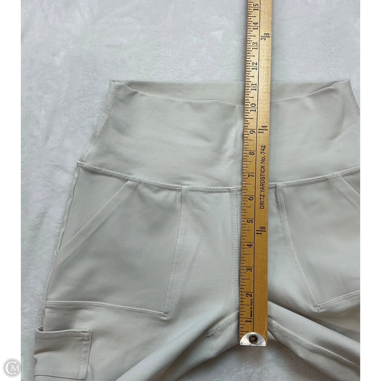 Athletic Leggings By Alo In Cream, Size: S