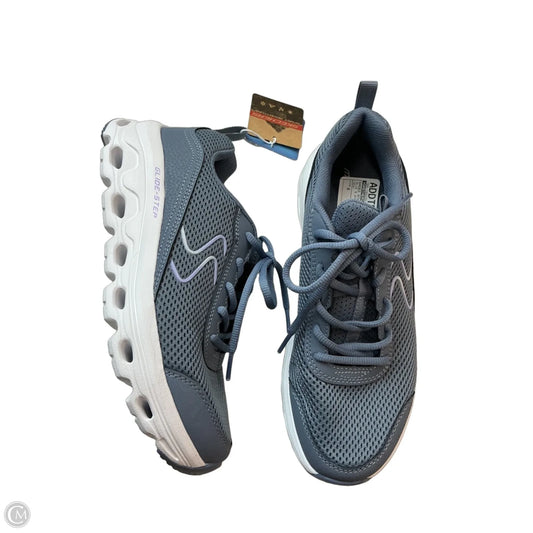 Shoes Athletic By Skechers In Blue & White, Size: 8
