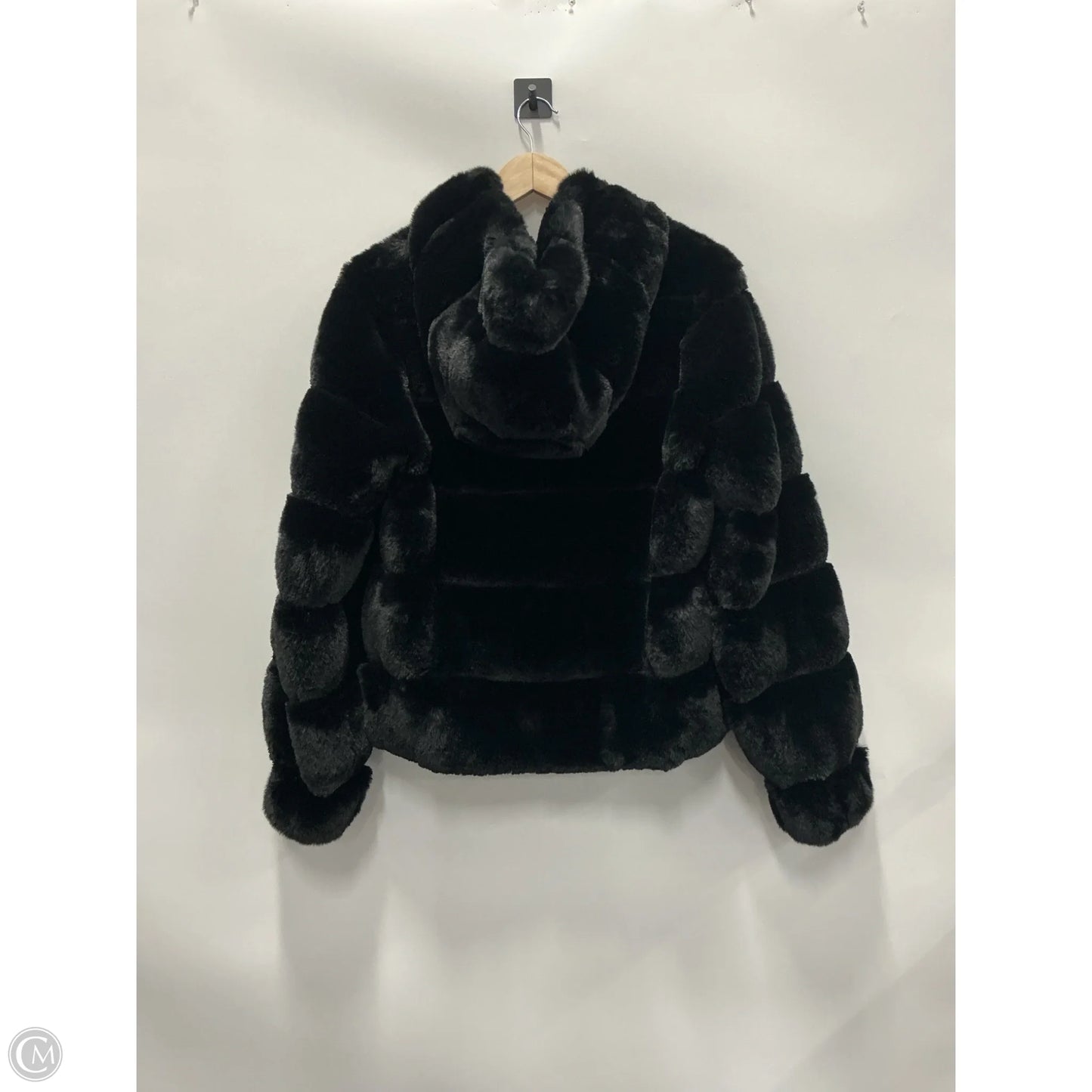 Coat Faux Fur & Sherpa By Bcbgmaxazria In Black, Size: M
