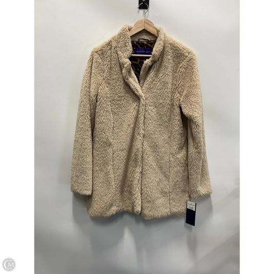 Coat Faux Fur & Sherpa By Madden Girl In Brown, Size: M
