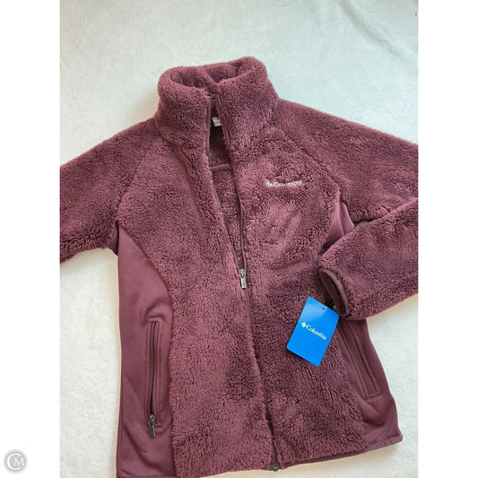 Jacket Fleece By Columbia In Maroon, Size: Xs