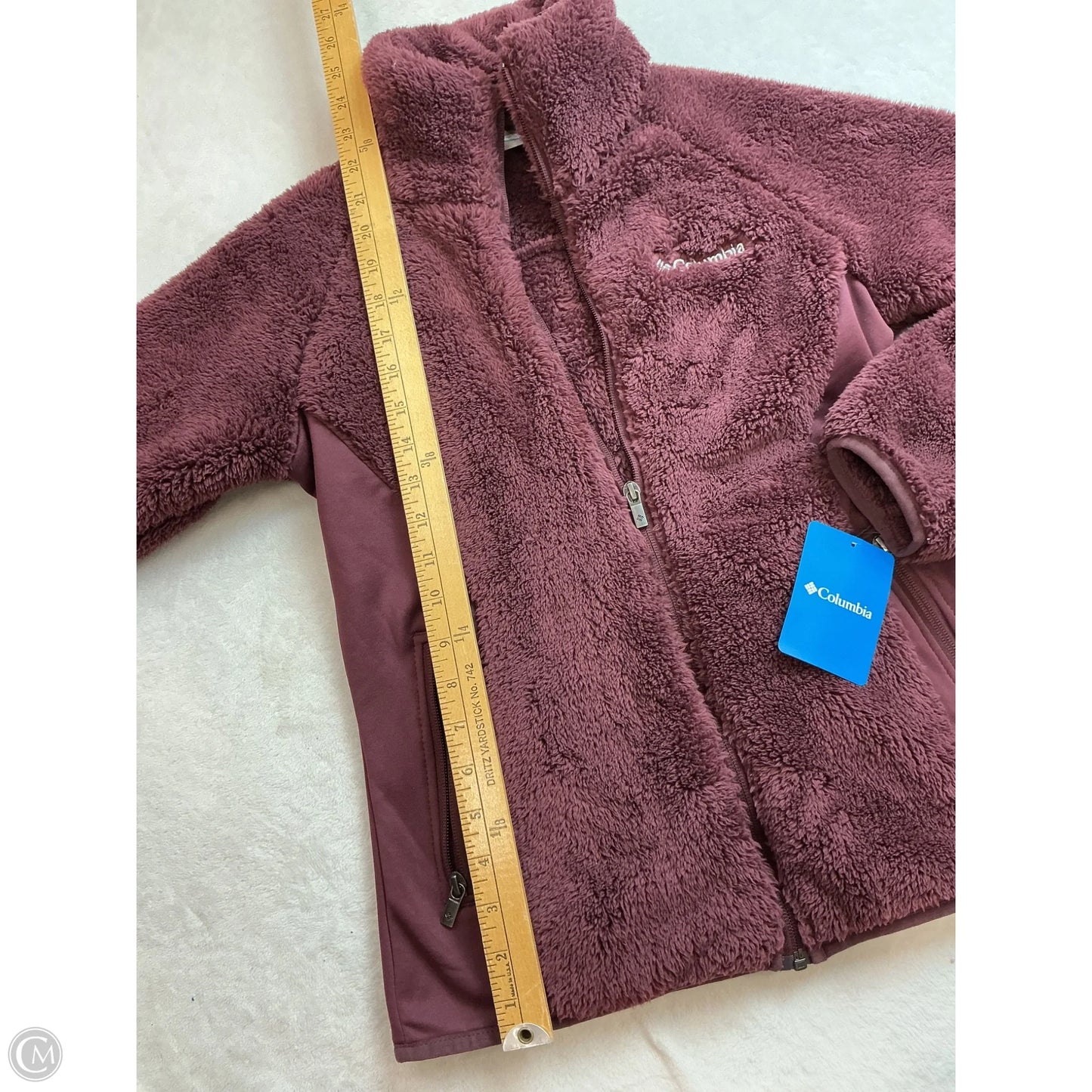 Jacket Fleece By Columbia In Maroon, Size: Xs