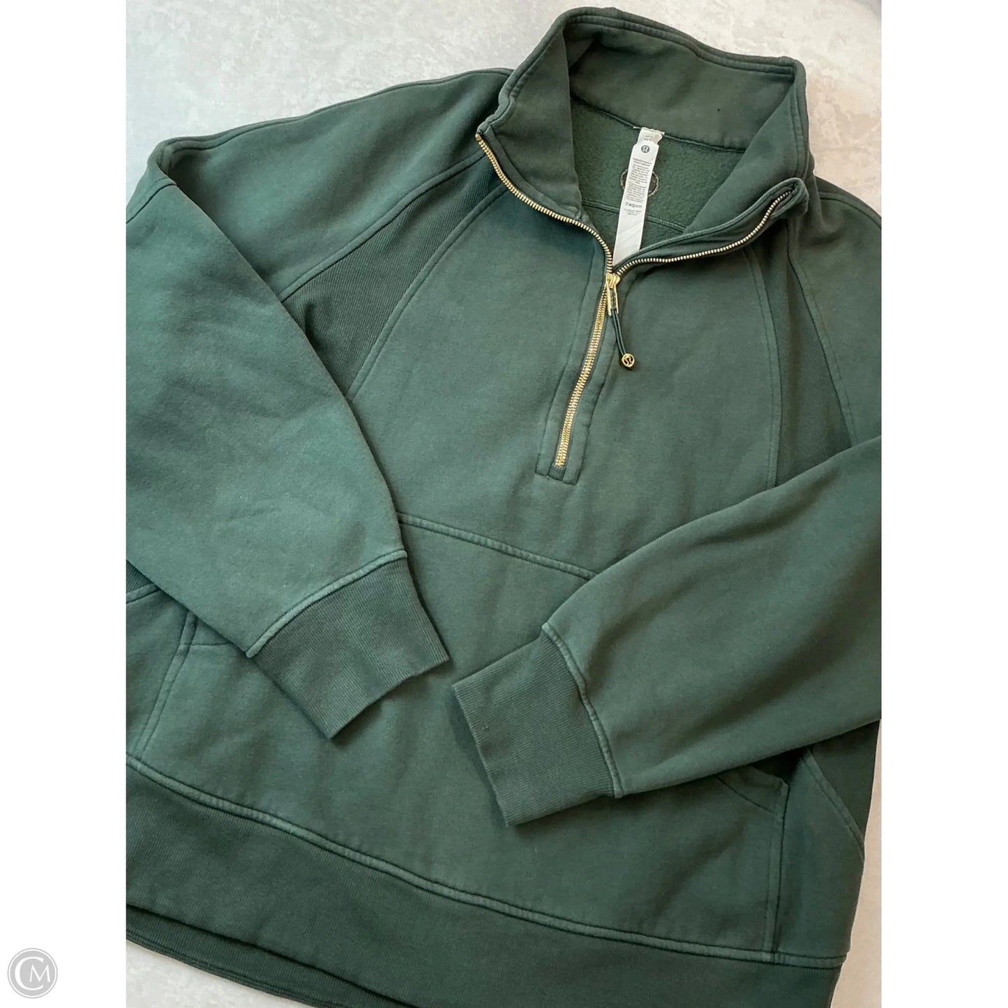 Athletic Sweatshirt Collar By Lululemon In Green, Size: L
