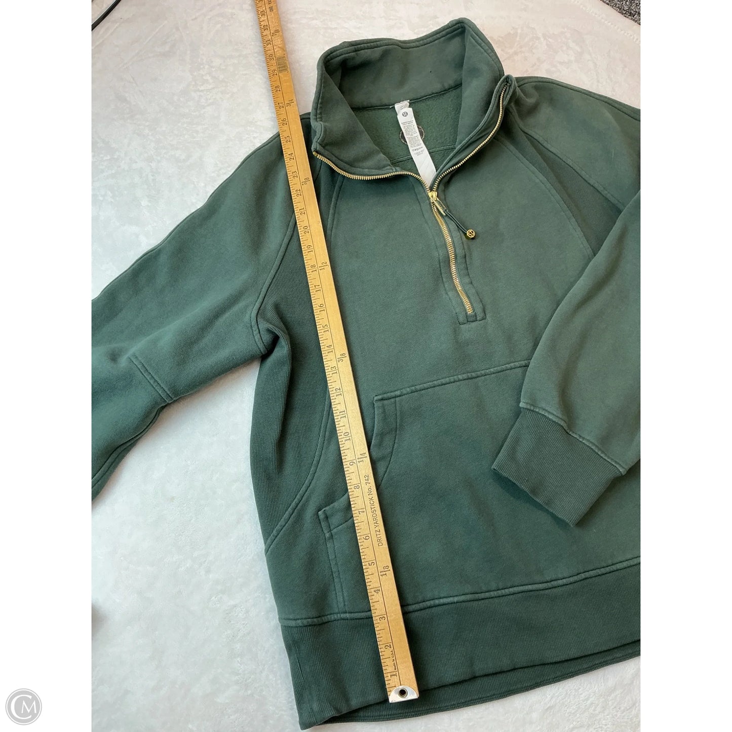 Athletic Sweatshirt Collar By Lululemon In Green, Size: L