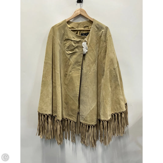 Coat Leather By Clothes Mentor In Beige