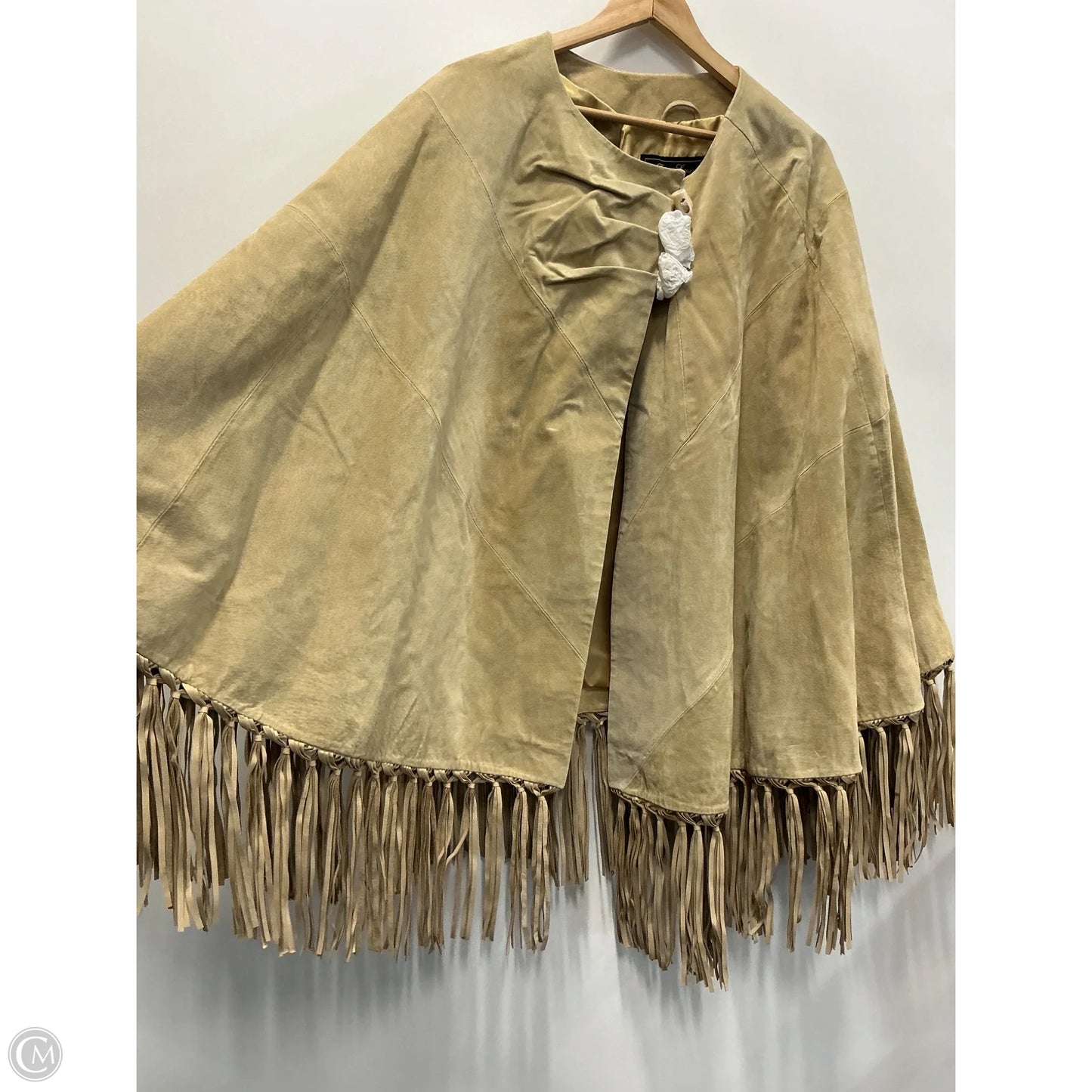 Coat Leather By Clothes Mentor In Beige
