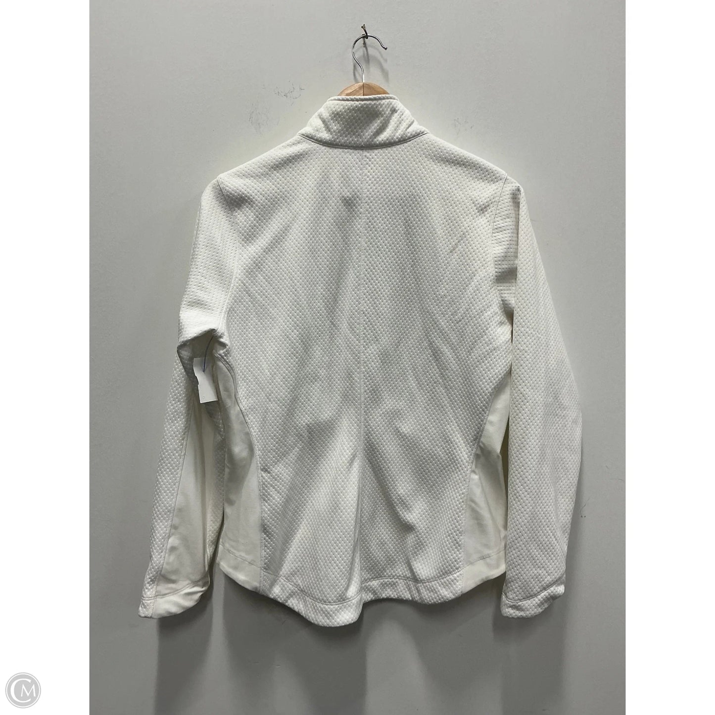 Athletic Jacket By Nike In White, Size: L
