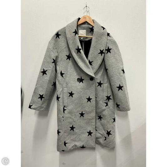 Coat Trench Coat By Avec Les Filles In Black & Grey, Size: M