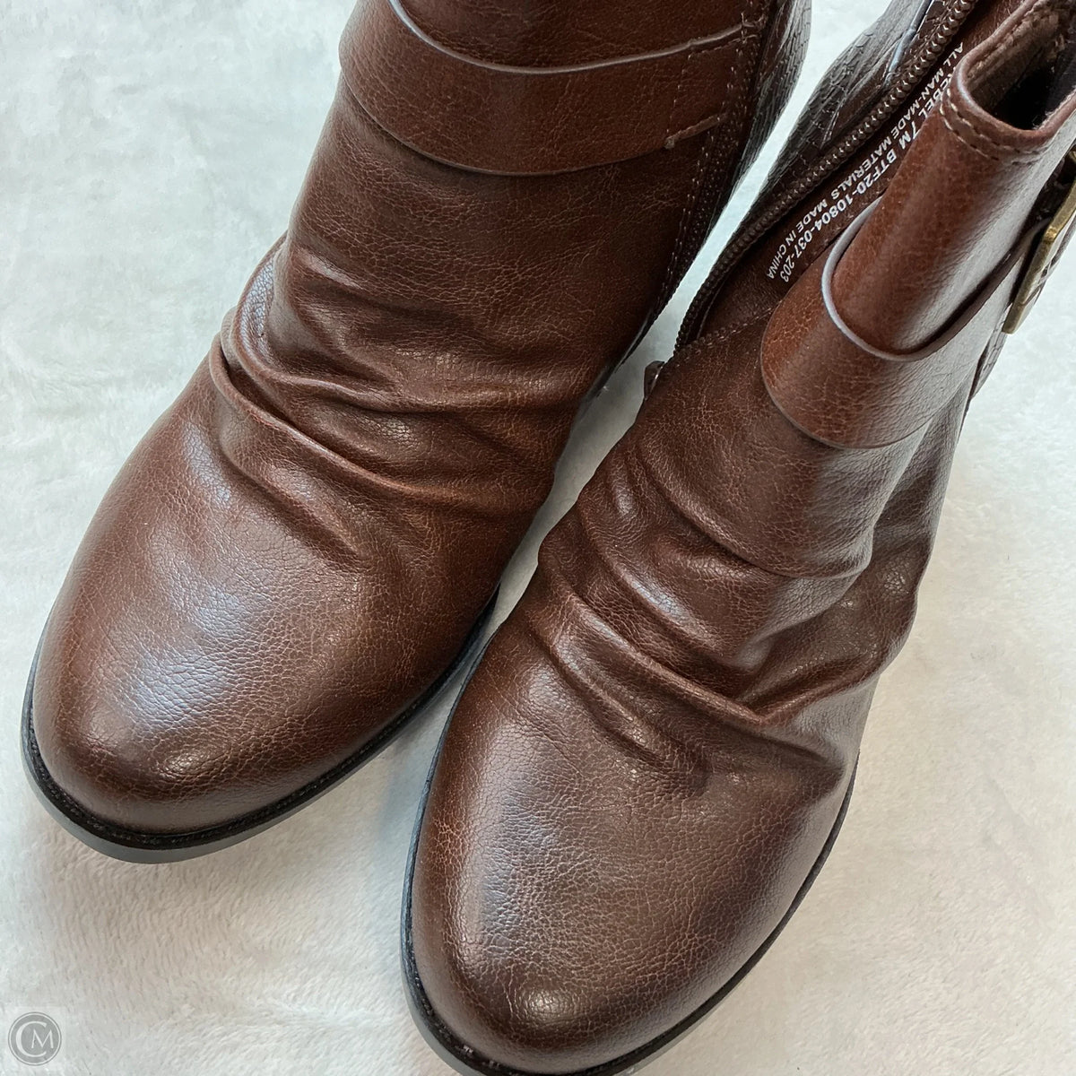 Boots Ankle Heels By Bare Traps In Brown, Size: 7