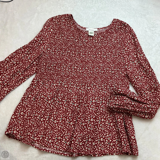 Top Long Sleeve By Urban Romantics In Red, Size: M