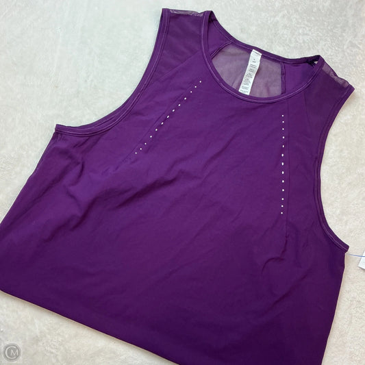 Athletic Tank Top By Lululemon In Purple, Size: 8