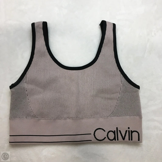 Athletic Bra By Calvin Klein In Ivory, Size: S