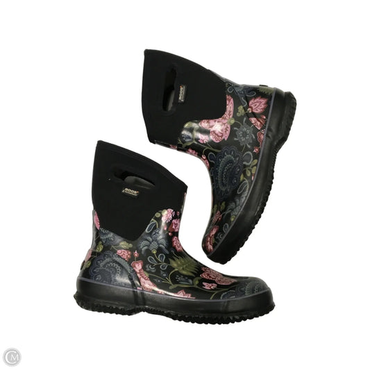 Boots Rain By Bogs In Floral Print, Size: 10