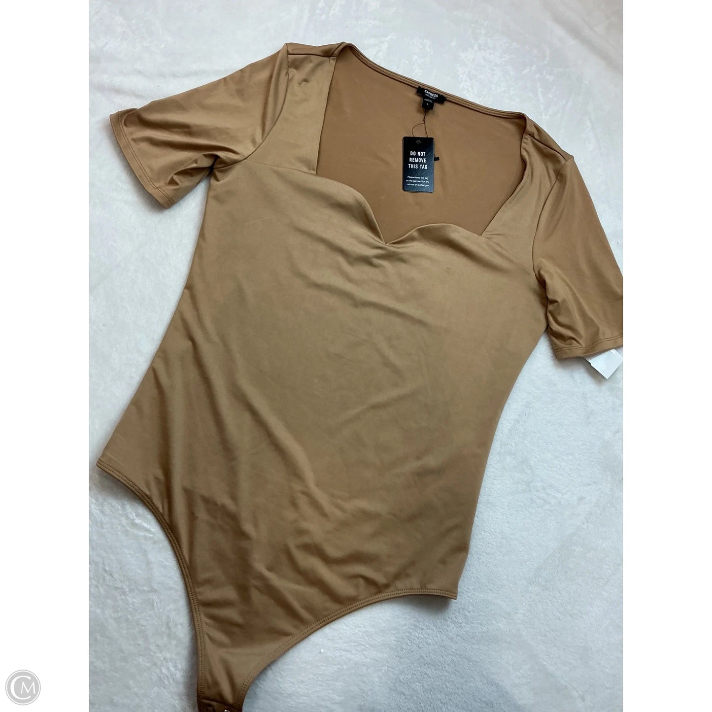 Bodysuit By Express In Gold, Size: L