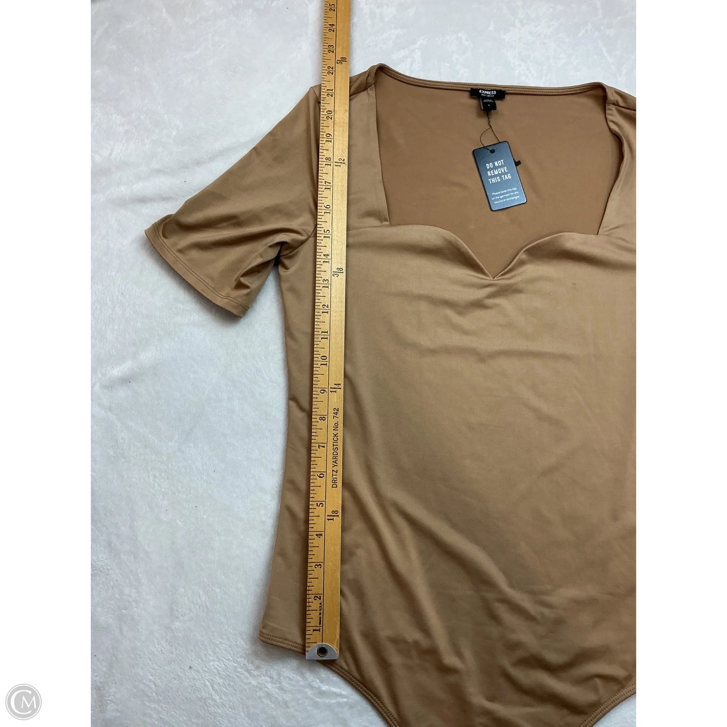 Bodysuit By Express In Gold, Size: L