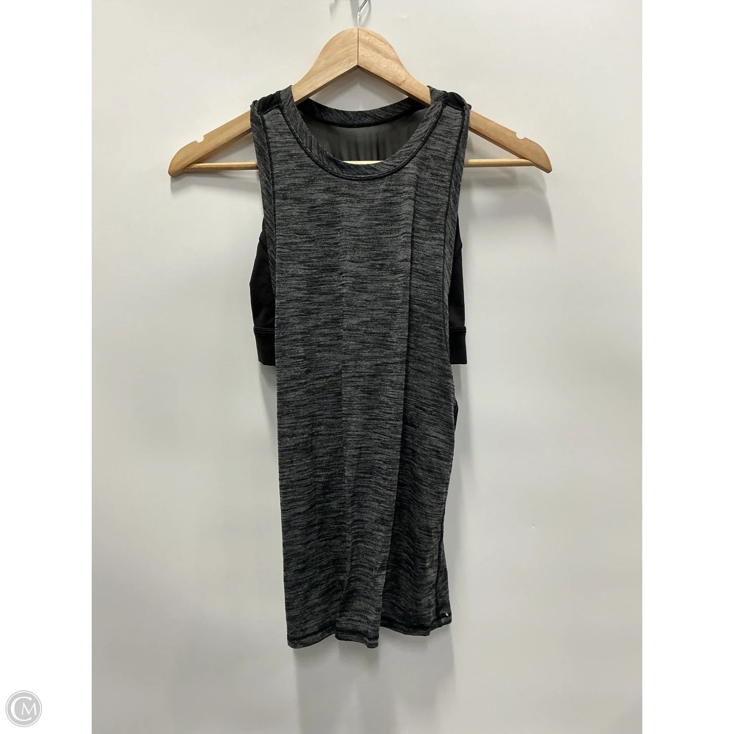Athletic Tank Top By Lululemon In Black & Grey, Size: 6