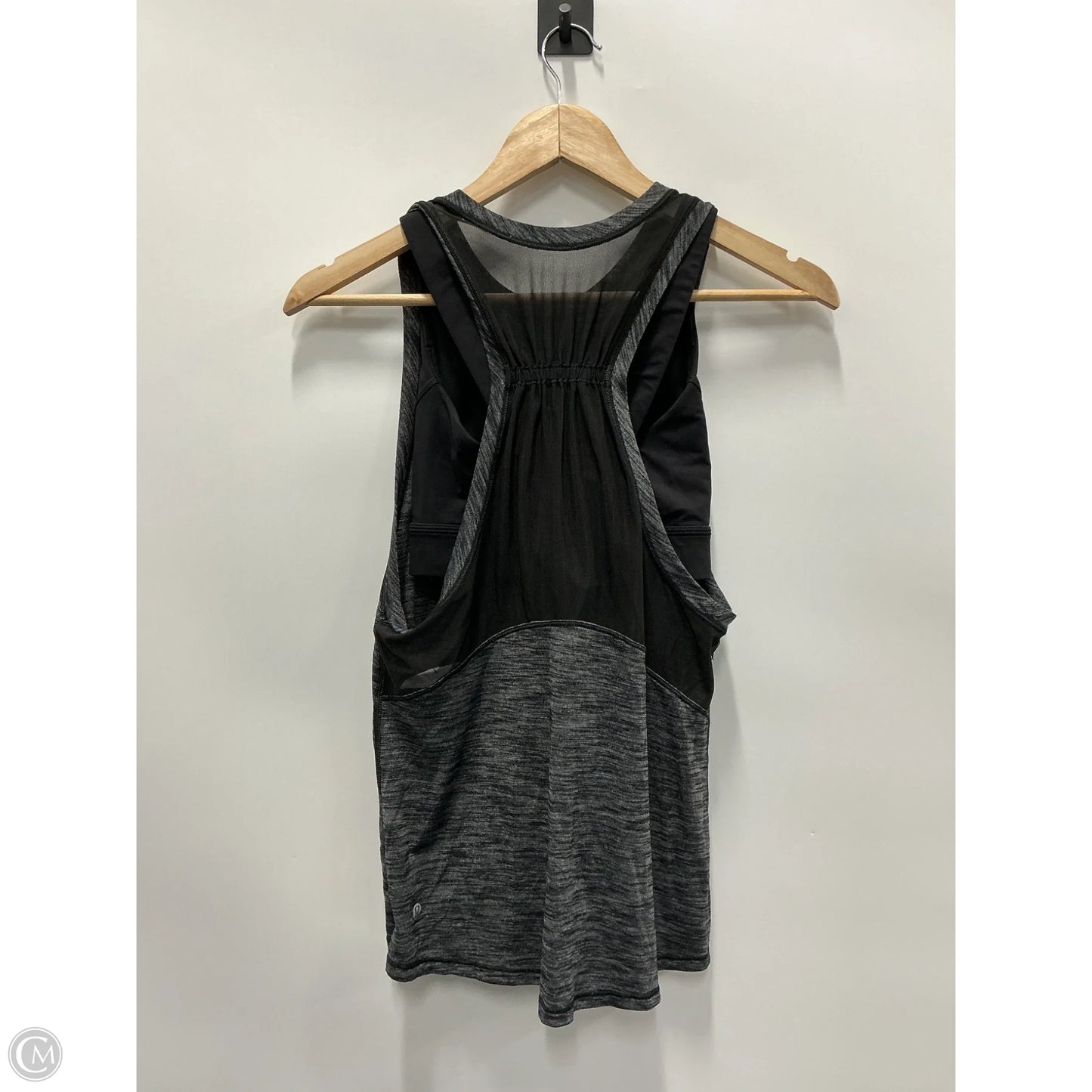 Athletic Tank Top By Lululemon In Black & Grey, Size: 6