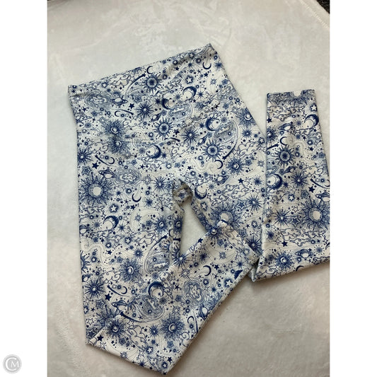 Athletic Leggings By Wildfox In Blue & White, Size: M