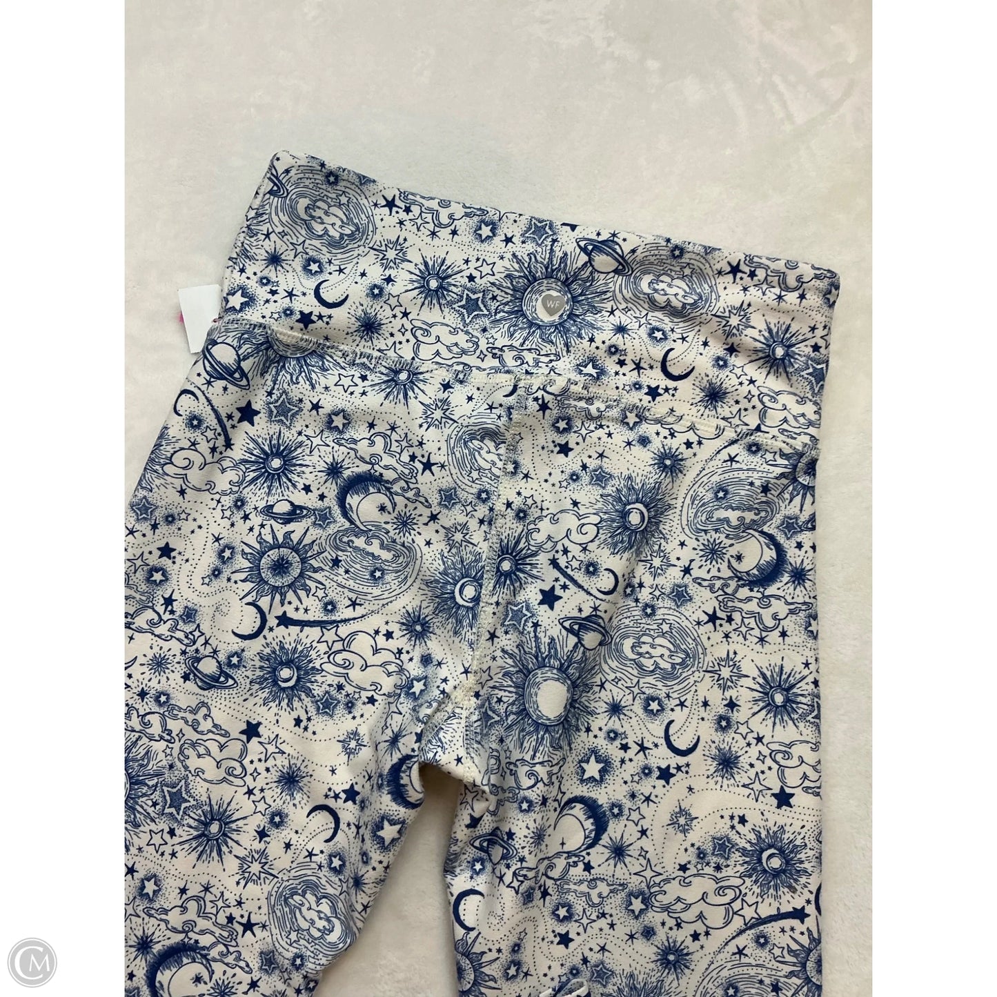 Athletic Leggings By Wildfox In Blue & White, Size: M