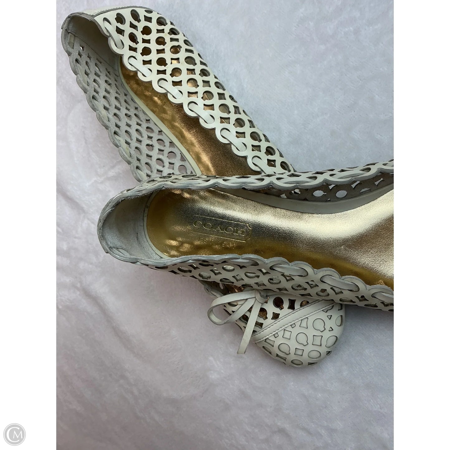 Shoes Designer By Coach In Cream, Size: 8