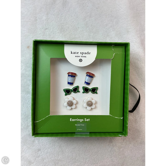 Earrings Designer By Kate Spade, Size: 03 Piece Set