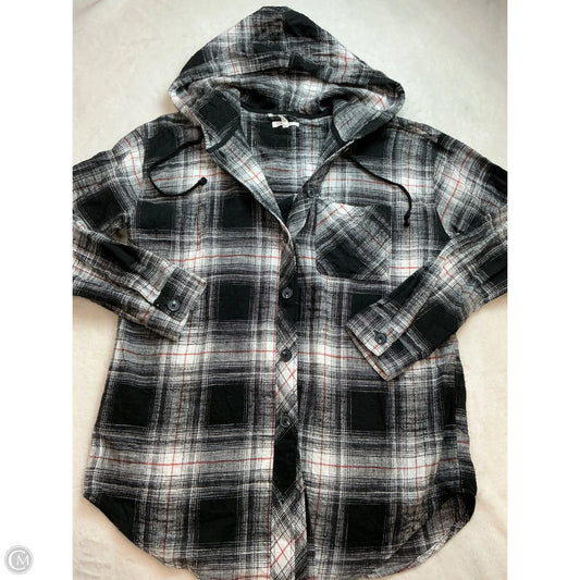 Top Long Sleeve By Maurices In Plaid Pattern, Size: S