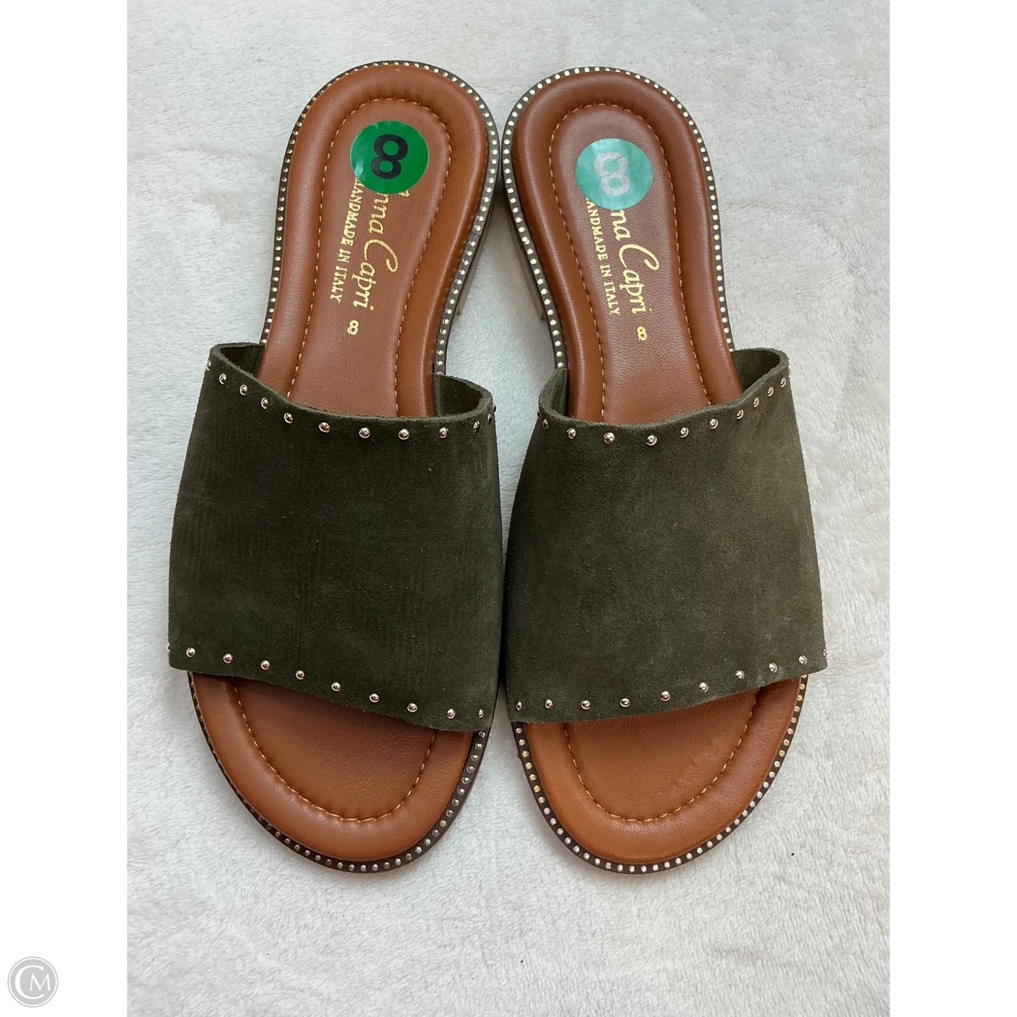 Sandals Flats By Clothes Mentor In Green, Size: 8