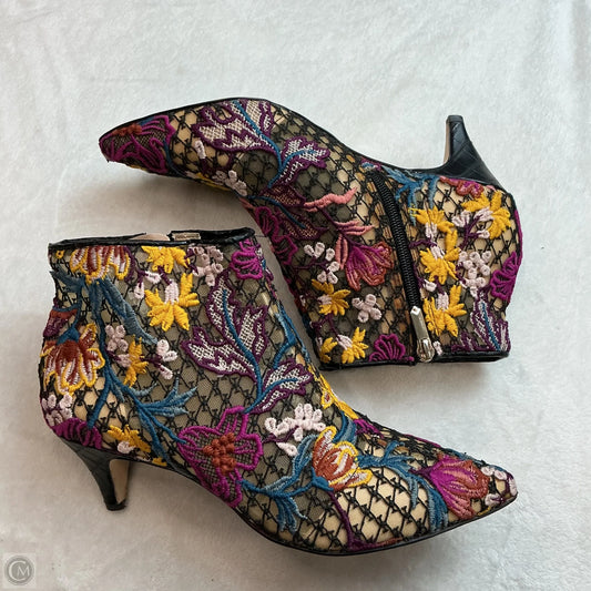 Boots Ankle Heels By Sam Edelman In Floral Print, Size: 8.5