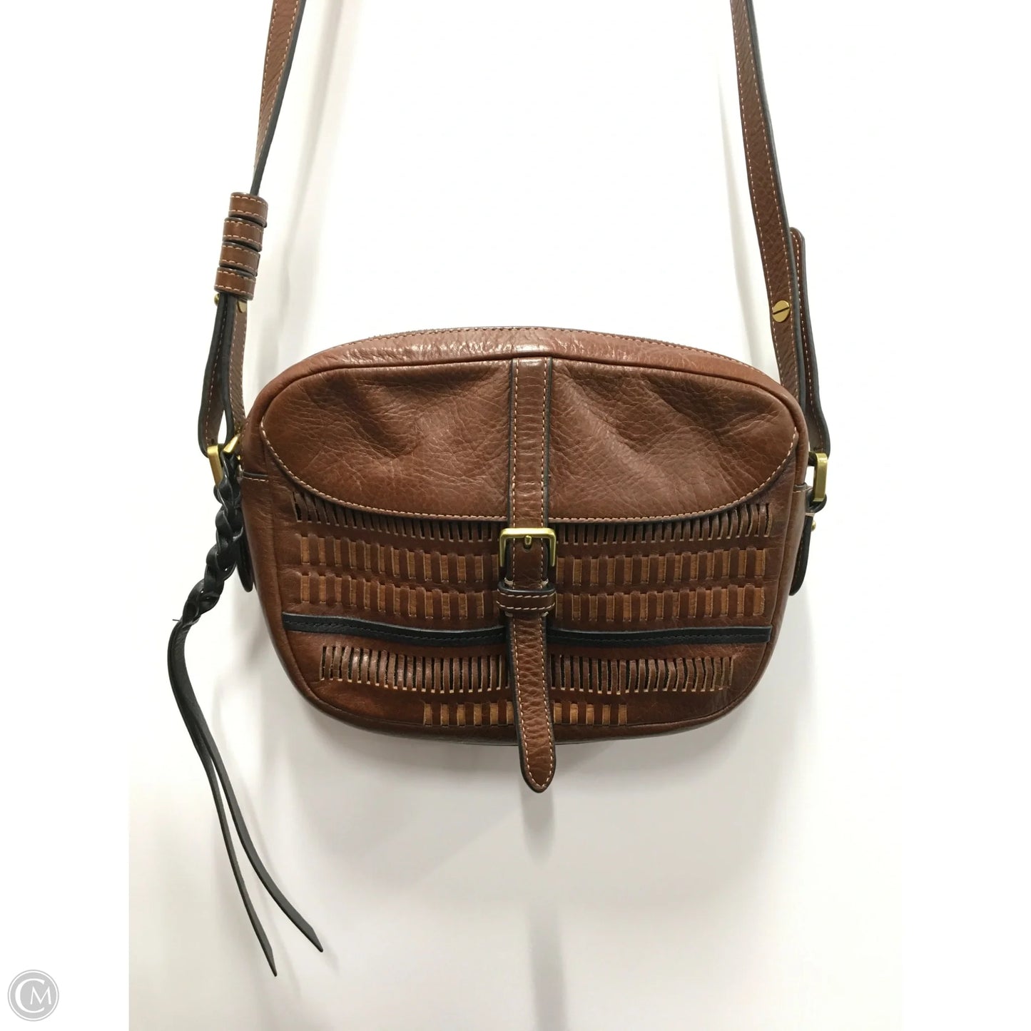 Crossbody Leather By Fossil, Size: Small