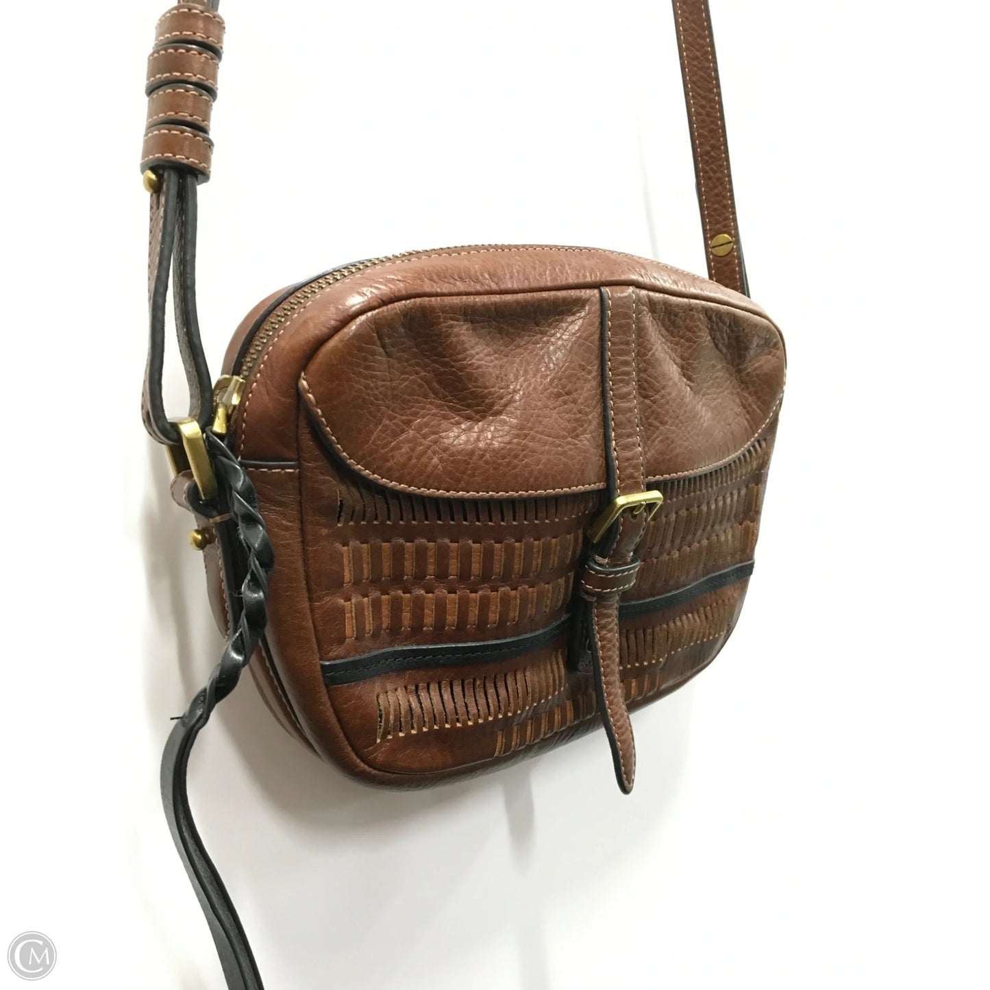 Crossbody Leather By Fossil, Size: Small