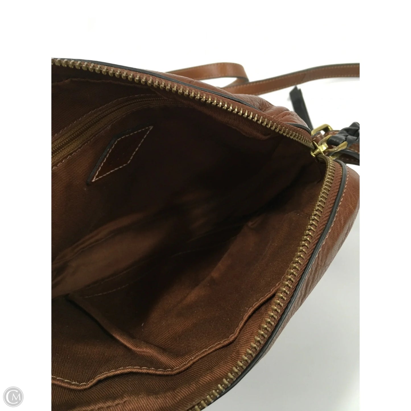 Crossbody Leather By Fossil, Size: Small