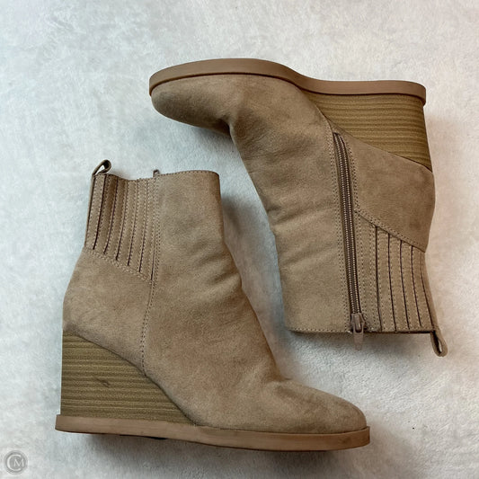 Boots Ankle Heels By Universal Thread In Tan, Size: 7