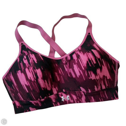 Athletic Bra By Under Armour In Black & Pink, Size: M