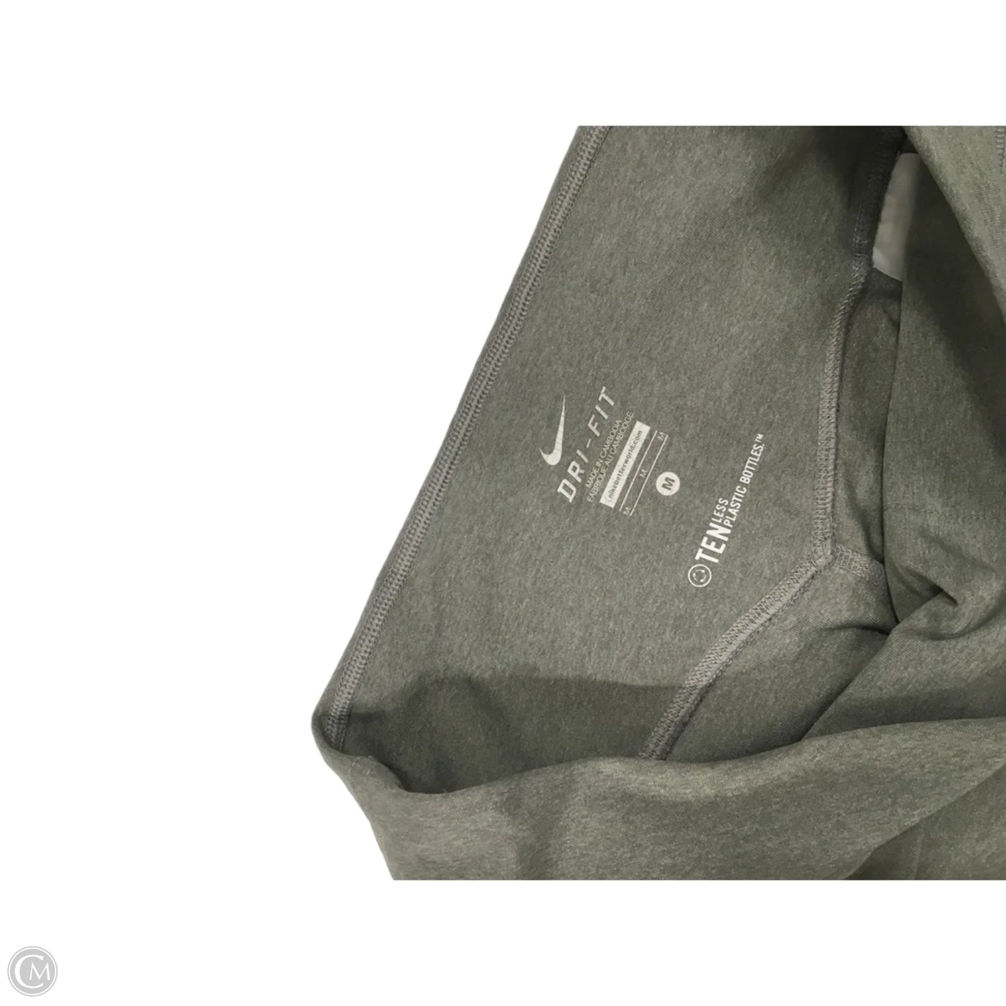 Athletic Leggings By Nike In Grey, Size: M