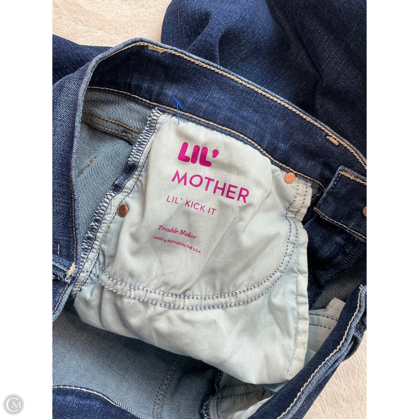 Jeans Straight By Mother In Blue, Size: 2
