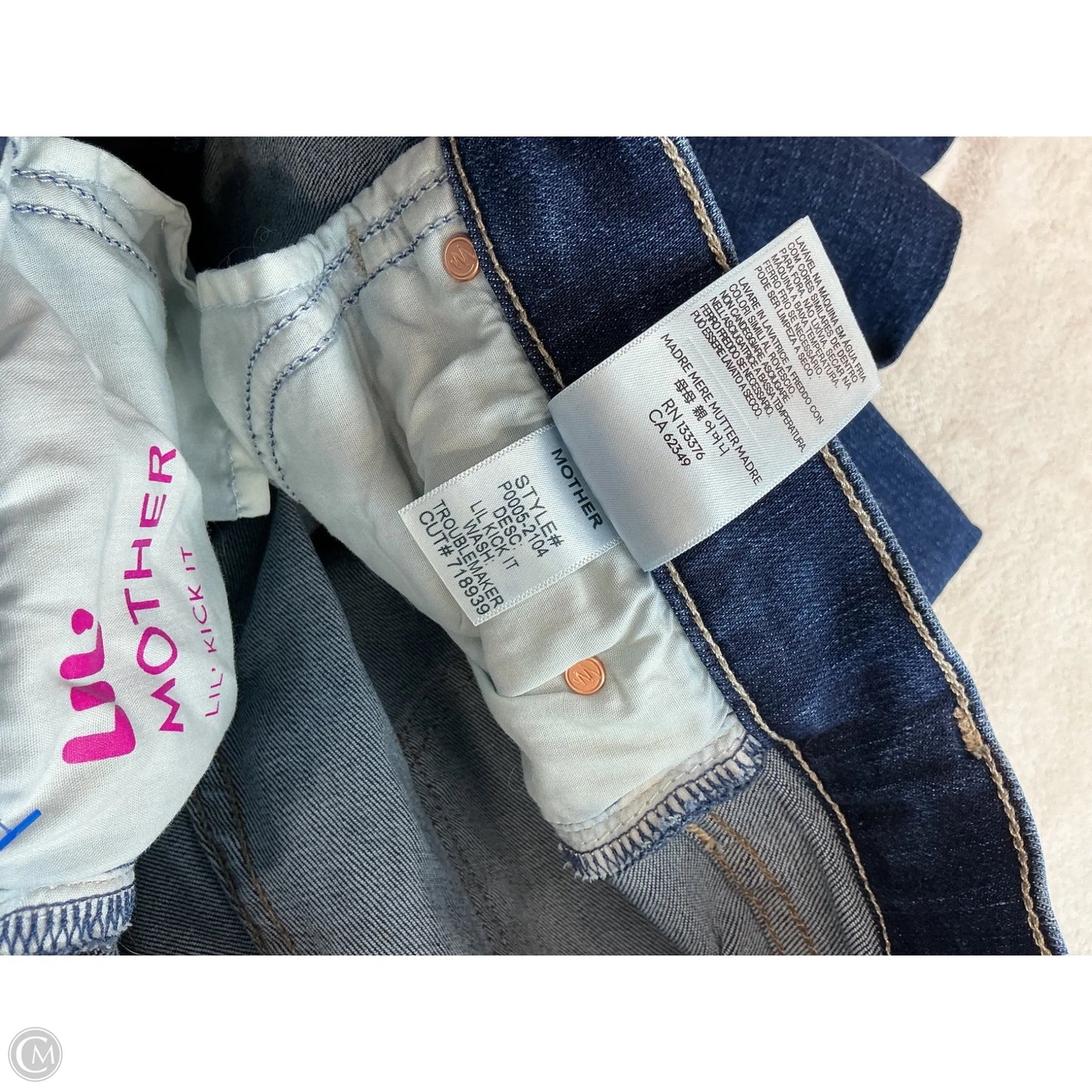 Jeans Straight By Mother In Blue, Size: 2