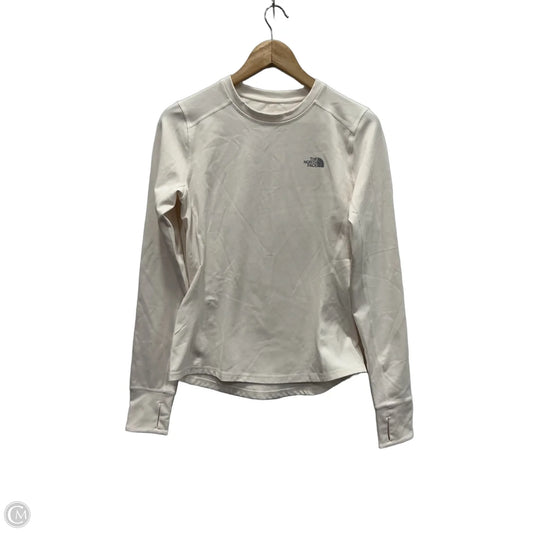 Athletic Top Long Sleeve Crewneck By The North Face In Cream, Size: M