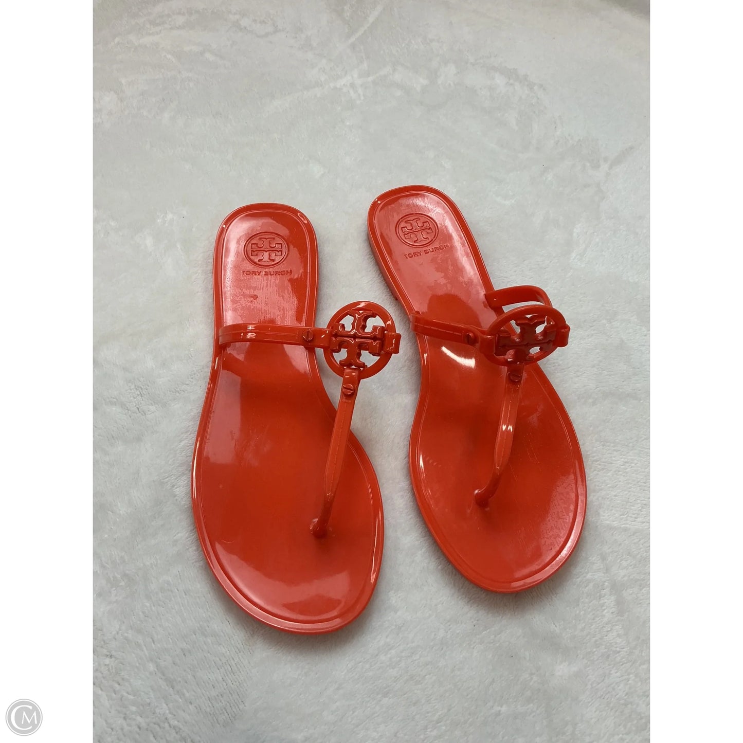 Sandals Designer By Tory Burch In Orange, Size: 8