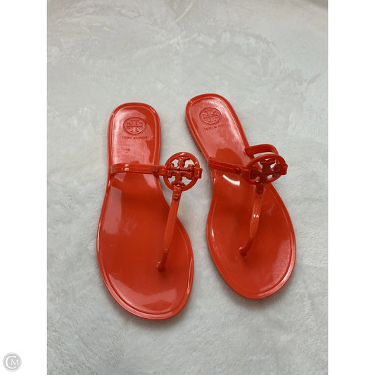 Sandals Designer By Tory Burch In Orange, Size: 8