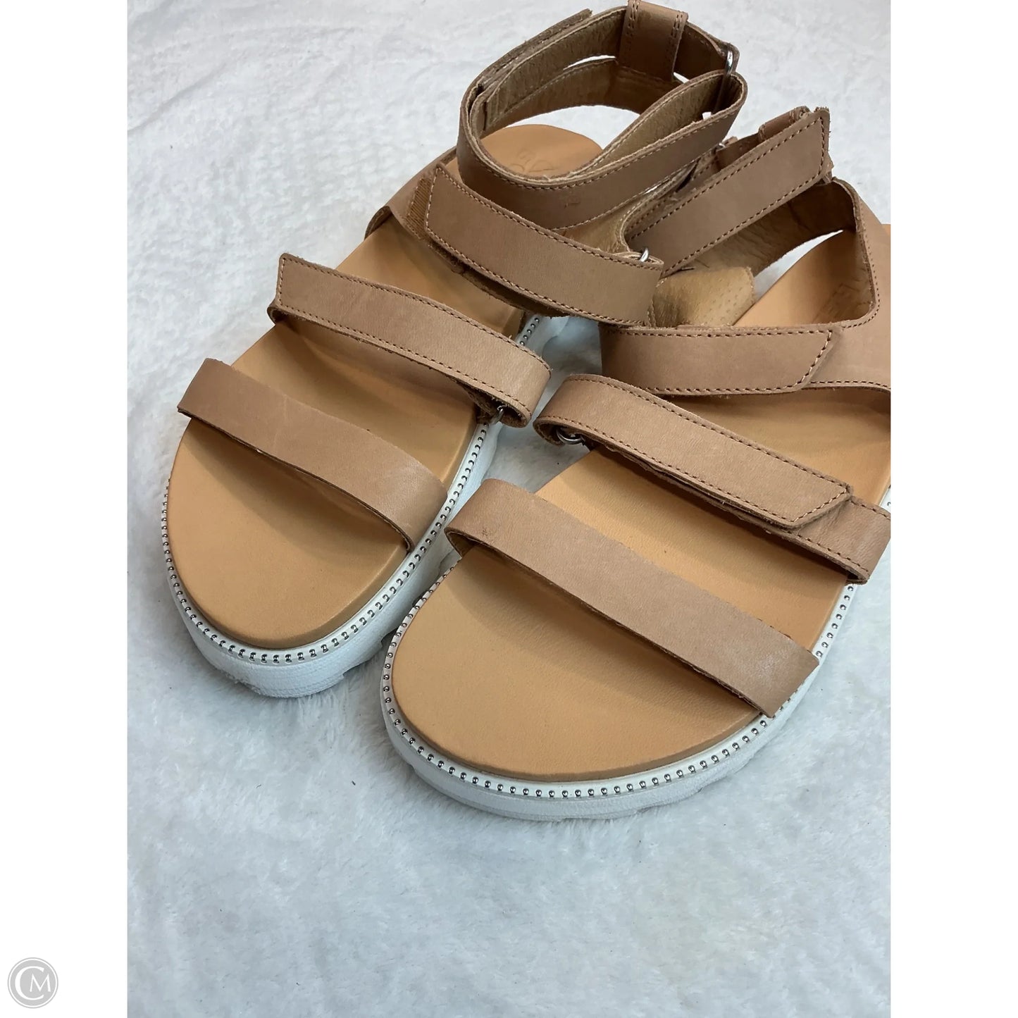 Sandals Flats By Sorel In Brown & White, Size: 8