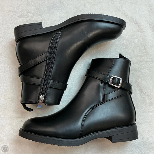 Boots Ankle Flats By Clothes Mentor In Black, Size: 8.5